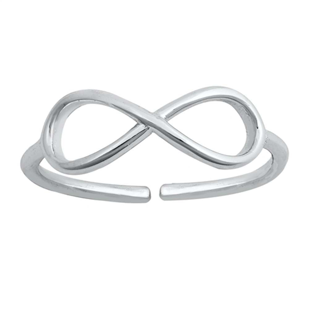 Sterling Silver Dainty Infinity Toe Ring