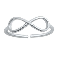 Sterling Silver Dainty Infinity Toe Ring