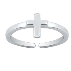 Sterling Silver Cross Toe Ring