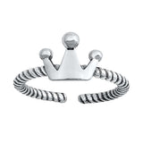Sterling Silver Crown Toe Ring