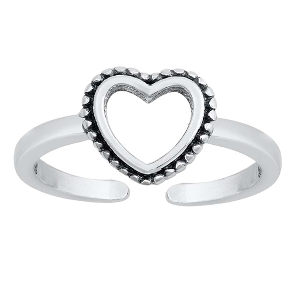 Sterling Silver Heart Toe Ring