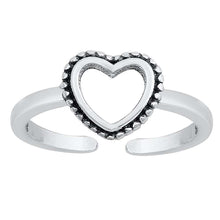 Load image into Gallery viewer, Sterling Silver Heart Toe Ring