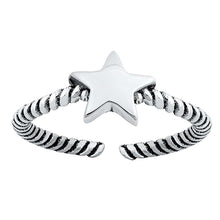 Load image into Gallery viewer, Sterling Silver Star Toe Ring