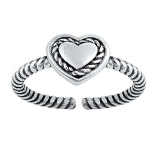 Load image into Gallery viewer, Sterling Silver Heart Toe Ring