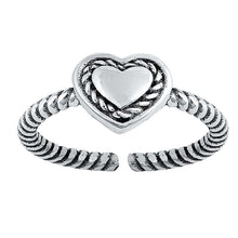 Load image into Gallery viewer, Sterling Silver Heart Toe Ring