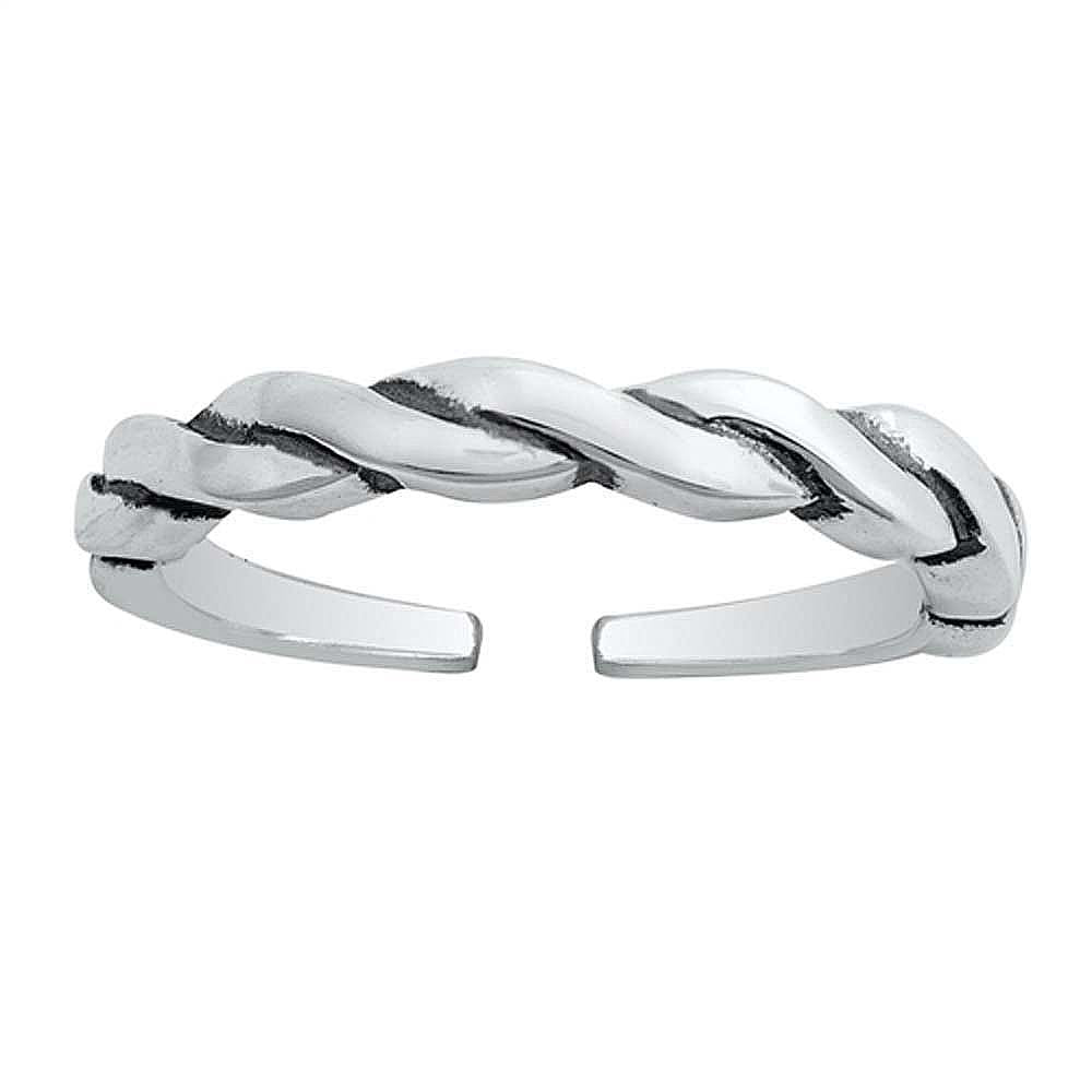 Sterling Silver Rope Toe Ring