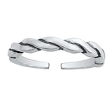 Sterling Silver Rope Toe Ring