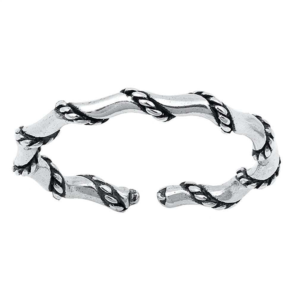 Sterling Silver Rope Toe Ring
