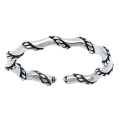 Sterling Silver Rope Toe Ring