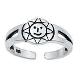 Sterling Silver Sun Toe Ring