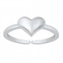 Load image into Gallery viewer, Sterling Silver High Polish Finished Heart Toe Ring