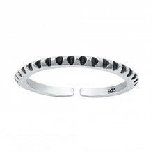 Load image into Gallery viewer, Sterling Silver Oxidized Finish Toe Ring