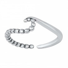Load image into Gallery viewer, Sterling Silver Oxidized Finish Wave Toe Ring