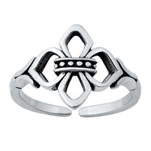 Load image into Gallery viewer, Sterling Silver Fleur De Lis Toe Ring