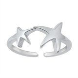 Sterling Silver Rhodium Plated Toe Ring