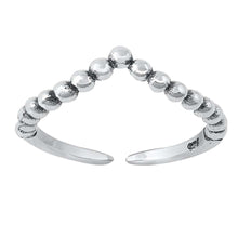 Load image into Gallery viewer, Sterling Silver Oxidized V Shape Toe Ring