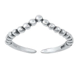 Sterling Silver Oxidized V Shape Toe Ring
