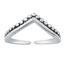 Load image into Gallery viewer, Sterling Silver Oxidized V Shape Toe Ring