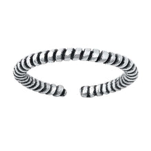 Load image into Gallery viewer, Sterling Silver Oxidized Rope Band Toe Ring