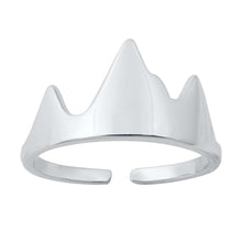 Load image into Gallery viewer, Sterling Silver Rhodium Plated Mountains Toe Ring