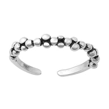 Load image into Gallery viewer, Sterling Silver Oxidized Round Toe Ring