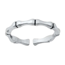 Load image into Gallery viewer, Sterling Silver Oxidized Bamboo Toe Ring