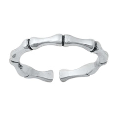Sterling Silver Oxidized Bamboo Toe Ring