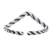 Load image into Gallery viewer, Sterling Silver Oxidized V Shape Toe Ring