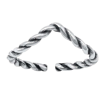 Sterling Silver Oxidized V Shape Toe Ring