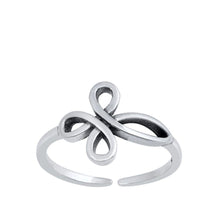Load image into Gallery viewer, Sterling Silver Oxidized Cross Toe Ring - silverdepot