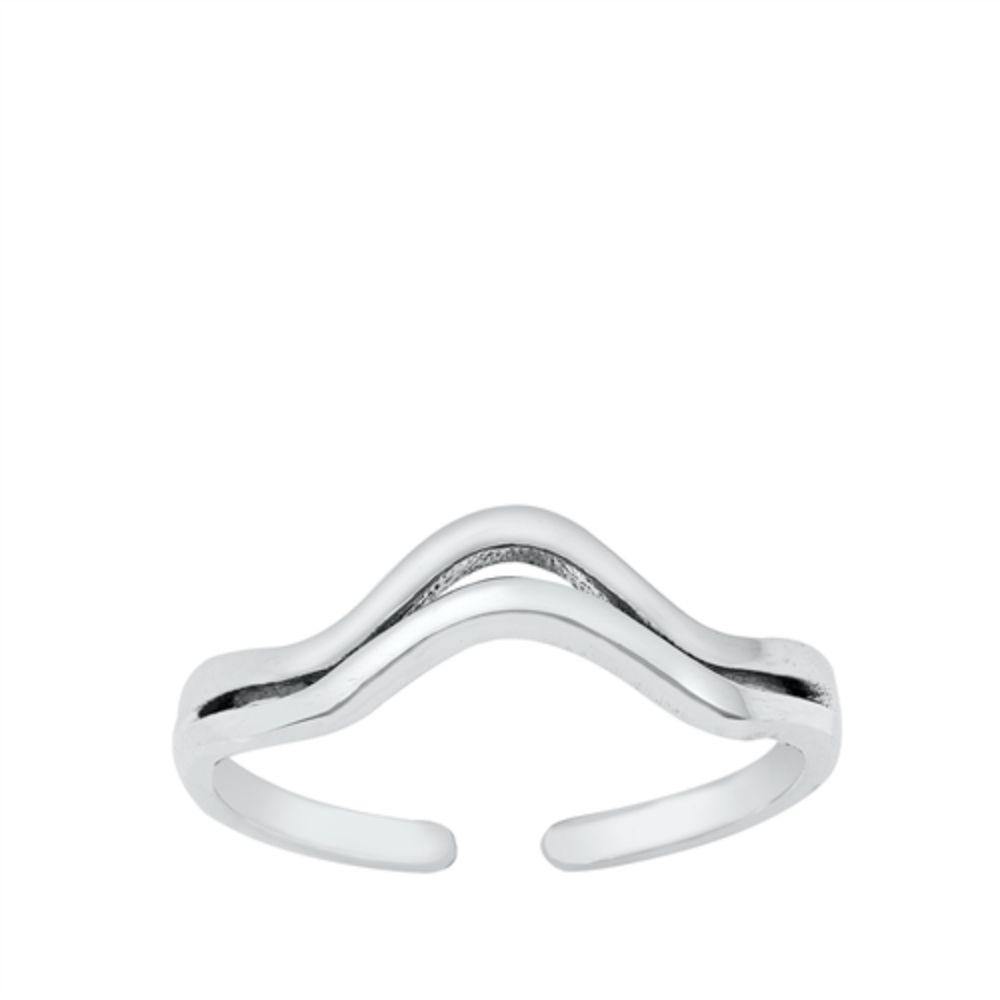 Sterling Silver Aquarius Zodiac Sign Toe Ring