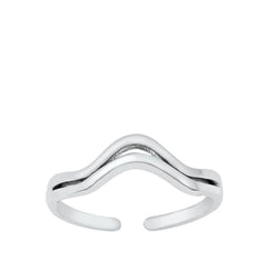 Sterling Silver Aquarius Zodiac Sign Toe Ring