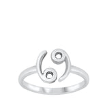 Sterling Silver Cancer Zodiac Sign Toe Ring