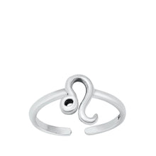 Load image into Gallery viewer, Sterling Silver Leo Zodiac Sign Toe Ring - silverdepot