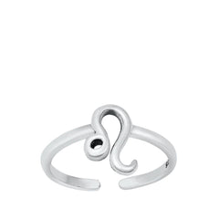 Sterling Silver Leo Zodiac Sign Toe Ring