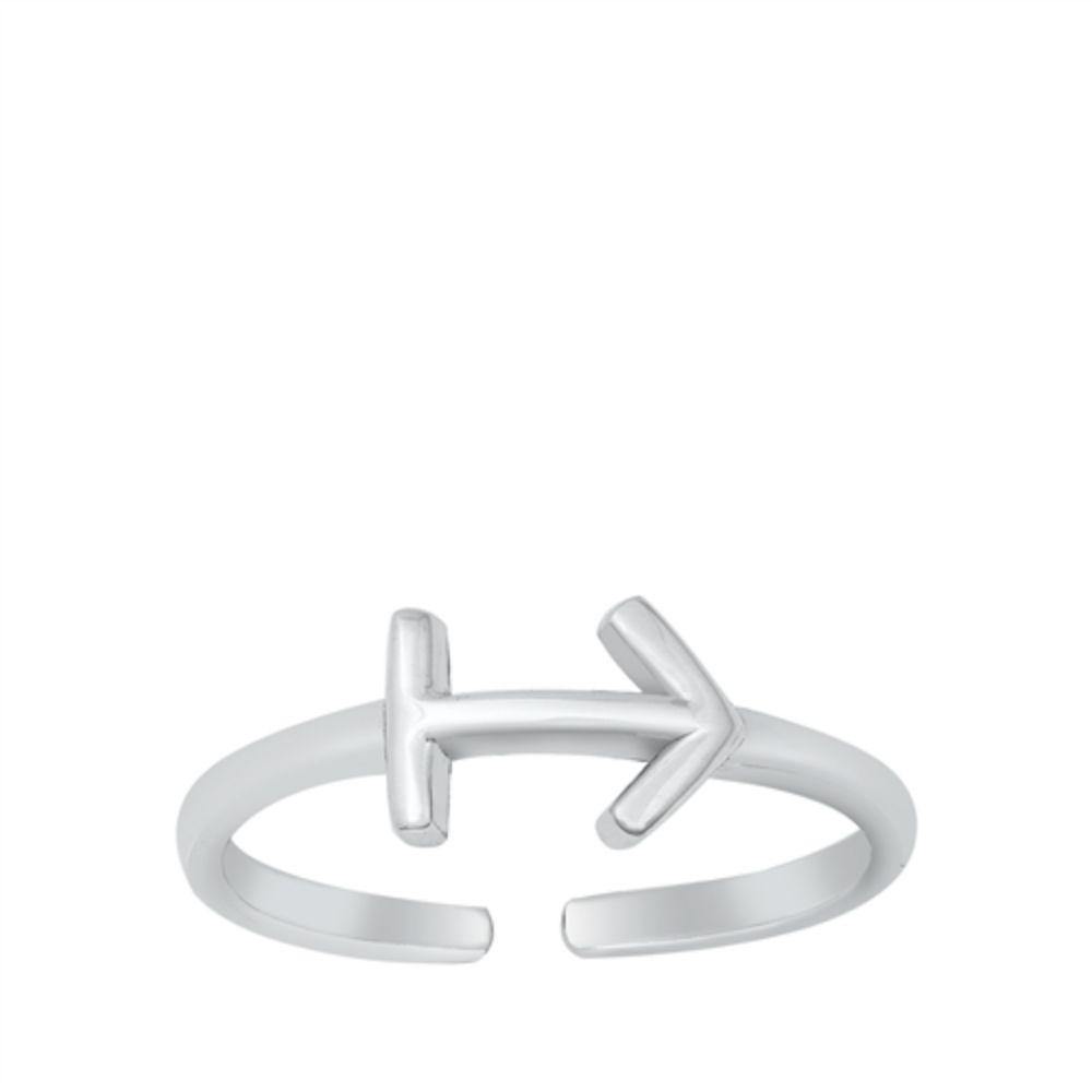 Sterling Silver Sagittarius Zodiac Sign Toe Ring - silverdepot