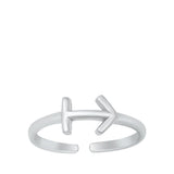 Sterling Silver Sagittarius Zodiac Sign Toe Ring