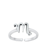 Sterling Silver Scorpio Zodiac Sign Toe Ring