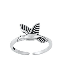 Load image into Gallery viewer, Sterling Silver Oxidized Hummingbird Toe Ring