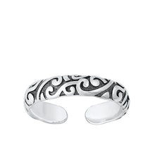 Load image into Gallery viewer, Sterling Silver Oxidized Vines Toe Ring