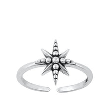 Load image into Gallery viewer, Sterling Silver Oxidized Star Toe Ring