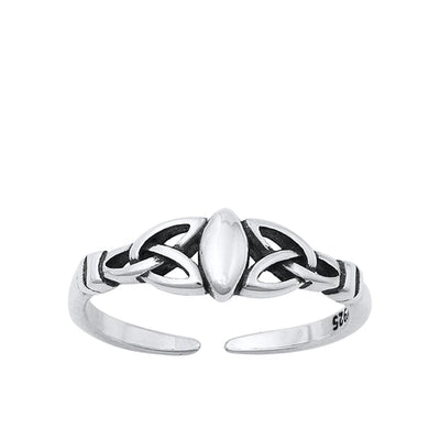 Sterling Silver Oxidized Celtic Toe Rings