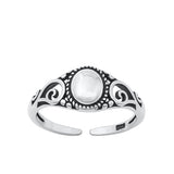 Sterling Silver Oxidized Bali Toe Rings
