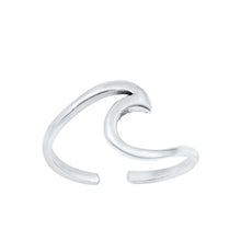 Load image into Gallery viewer, Sterling Silver Oxidized Wave Toe Ring