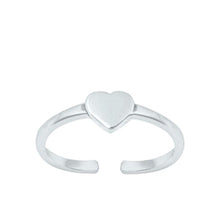 Load image into Gallery viewer, Sterling Silver Oxidized Heart Toe Ring