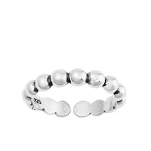 Load image into Gallery viewer, Sterling Silver Oxidized Bead Toe Ring