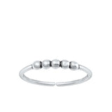 Sterling Silver Oxidized Toe Ring-2 mm