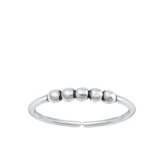 Sterling Silver Oxidized Toe Ring-2 mm