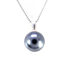 Load image into Gallery viewer, Sterling Silver Grey Stimulated Pearl Pendant
