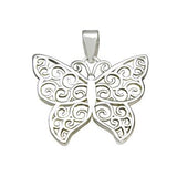 Sterling Silver Filigree Butterfly Pendant